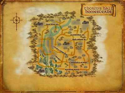 Map of Thorin's Hall Homesteads
