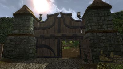 View of the gate from within Bree