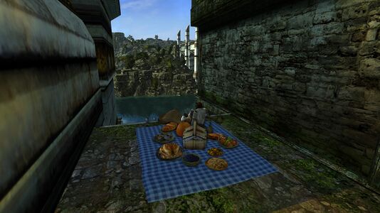 Enjoying a romantic picnic with a view over the Lagorduin.