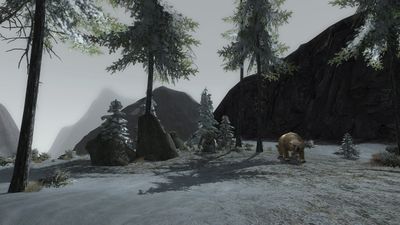 Trolls and bears atop the mountain peak