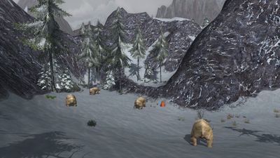 Huge snow-bears gathered in High Crag