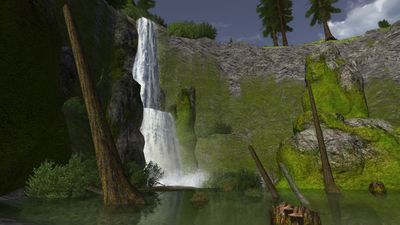 The waterfall conceals Gwindethrond