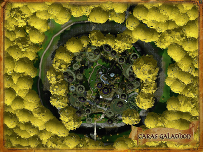 Topographic map of Caras Galadhon