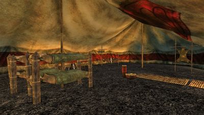 Interior of a tent of the stronghold