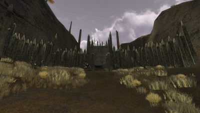 Walled entrance into the goblin camp