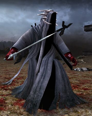 Silmahtar as a wraith in Throne of the Dread Terror.