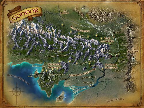 A map of Gondor