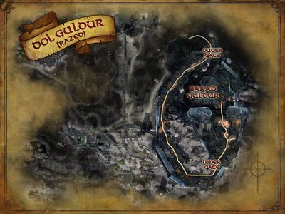 Map of Dol Guldur (razed)