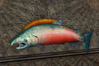 A 50-pound Salmon is offered for trade