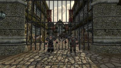 Dwarves guarding an inaccessible portion of Bree
