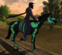 Image of Green Painted Skeleton Horse